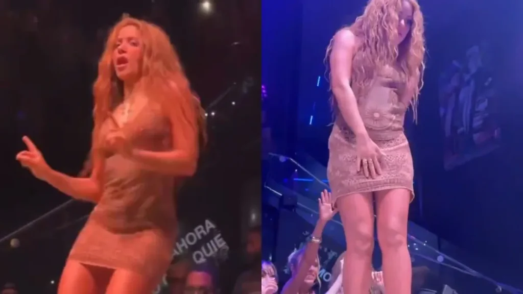 Shakira stage film under dress