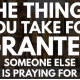 Things taken for granted