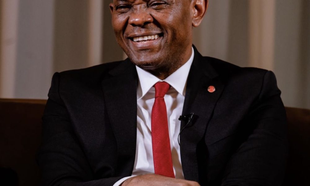 Tony Elumelu bags of rice distribution