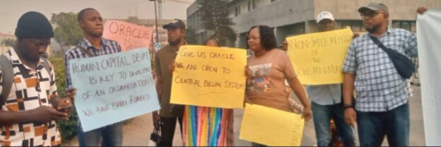 Lagos media workers protest oracle system