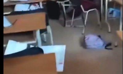 Male student stabbing female peer