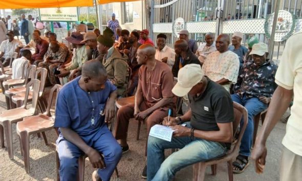 Retire military personnel protest in Abuja