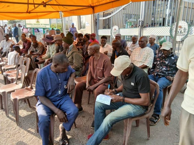 Retire military personnel protest in Abuja