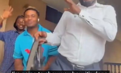 Lecturer male students dance