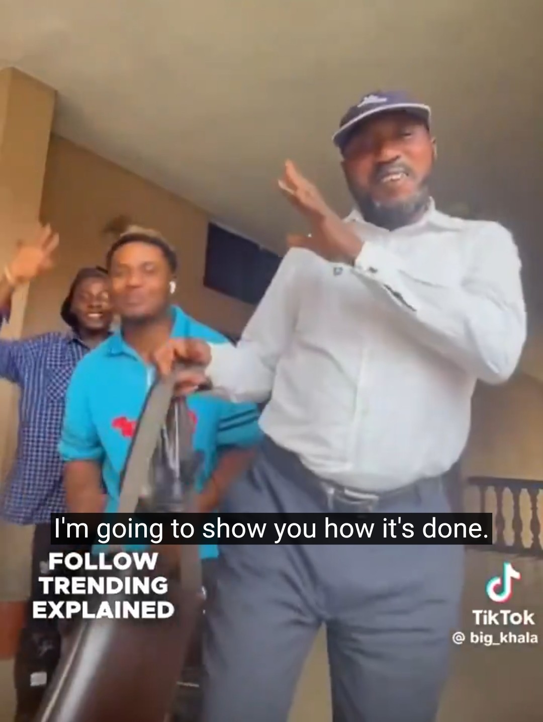Lecturer male students dance