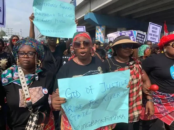 Women Protest Port Harcourt Demand Fubara